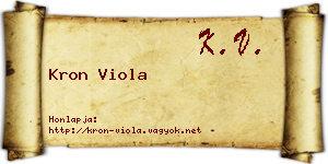 Kron Viola névjegykártya